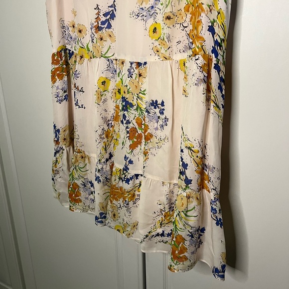 Parker Floral Tiered Silk Blend Dress - Picture 2 of 11